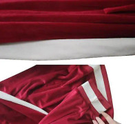 Handuo Hög kvalitet kontrast färg Casual Gold Velvet Män & apos;s kavaj för höst och vinter röd