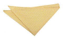 DQT Gul och marin geometrisk pin prick ficka kvadrat Blå/gul