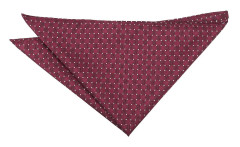 DQT Bourgogne och vit geometrisk pin prick ficka kvadrat Röd/vit