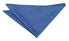 DQT Royal Blå och Vit Geometrisk Pin Dot Pocket Square Blå/vit