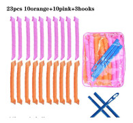 Magisk volym 23/29st Hårfat Curling Spiral Curling Iron Skadar inte hår Rosa 23PCS