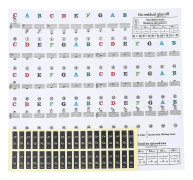 Färgglada piano klistermärke 88 tangent piano tangentbord klistermärke tangent elektronisk orgel stave anteckning dekaler för barn (färgglada)