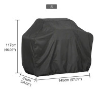 Vattentät grillskydd anti-damm utomhus plikt charbroil grillskydd regnskyddande grillskydd svart 145x61x117cm