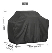 Vattentät grillskydd anti-damm utomhus plikt charbroil grillskydd regnskyddande grillskydd svart 98x60x148cm