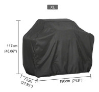 Vattentät grillskydd anti-damm utomhus plikt charbroil grillskydd regnskyddande grillskydd svart 190x71x117cm