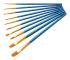 Artist Paint Brush Set 10st högkvalitativt nylonhår träblått handtag