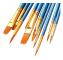 Artist Paint Brush Set 10st högkvalitativt nylonhår träblått handtag