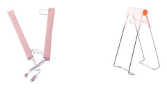 Yunshu Matlagning Hot Plate Gripper Rostfritt Stål Skål Clip Set rosa