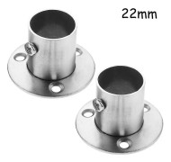 Barsinfi 304 rostfritt stål högfotsflänssäte (2 st) 22mm