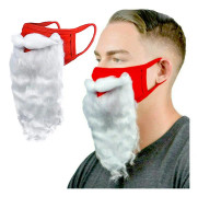 Varychmoo Jul Unisex Vuxna Jultomten Skägg Ansikte Mask Xmas Mun täcker Prydnad 5st