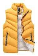 Zhuopai Mäns vinter Stand-Up Collar Plus Down Lamb Down Vest gul 4XL