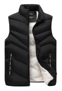 Zhuopai Mäns vinter Stand-Up Collar Plus Down Lamb Down Vest svart 4XL
