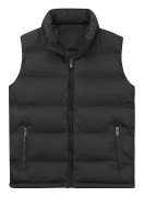 Cloudstyle ståkrage för män Enfärgad vadderad väst Svart 4XL