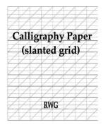 Kalligrafipapper, lutande rutnät, 50 sidor, 8,5 x 11