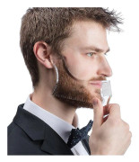 Skäggformande stylingmall Kam Mäns skägg Kam Skägg Shaper Transparent Mustasch Trim Comb Tool