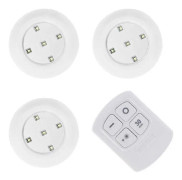 Ebox 6st inlife led trådlösa skåplampor med fjärrkontroll - vit