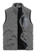 Yunshu Sammetsblandning stickad gilets tröja Ärmlös väst GRÖN L