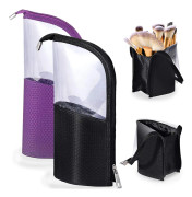 Grape Pp Resa Makeup Brush Holder, penna Penna Organisatör Plast kosmetisk påse