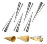 Kakformar formar 6st croissanter koniska rörkonrulleformar