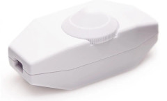 Linkrunning Ljusdimmer, vridomkopplare med 220-230V vit, tryckknapp för dimbar LED