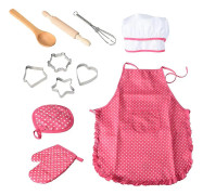 Linkrunning Kockrollspel med Dress Up Kostym och Kökstillbehör, Barn Spela Spel 11 Pcs Leksaksset, Perfekt Present till Jul och FödelsedagsfestRosa