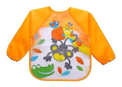 Haklappar baby / vattentät långärmad musse minnie matar haklapp med ficka Ba