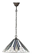 Interiors 1900 Lighting Interiörer Astoria - 1 ljust medeltak Hängande Mörk Brons, Tiffany Style Glas, E27