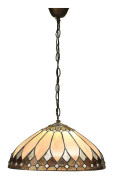Interiors 1900 Lighting Interiörer Brooklyn - 1 ljust medeltak hängande mörk brons, Tiffany glas, E27