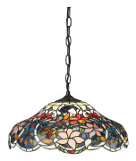 Interiors 1900 Lighting Interiörer Sullivan - 1 Ljust medium tak hänge Mörk Brons, Tiffany glas, E27