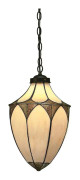 Interiors 1900 Lighting Interiörer Brooklyn - 1 ljust medeltak hängande mörk brons, Tiffany glas, E27