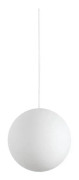 Hängande lampa - Ideal Lux - PAPER SP1 D30 - Matt vit metall - Polykarbonatdiffusor - Ø 30 cm