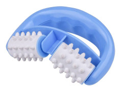 Massager för ben- och axeltyp fettkontroll Rullbenmassager Buk Nack skinkor snabb anti celluliter ansiktslyft verktyg Rulle Blå