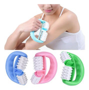 Massager för ben- och axeltyp fettkontroll Rullbenmassager Buk Nack skinkor snabb anti celluliter ansiktslyft verktyg Rulle Rosa