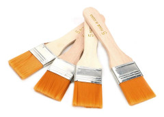 4st oljefärg pensel trä handtag konst leveranser Nylon Akvarell färg ritning hårmålning borste