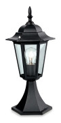 Firstlight Lighting Firstlight - 1 Ljus 6 Panel Lantern - Pelare Svart IP43, E27