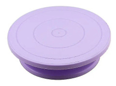 Bakeware sätter lila 6st / set plastkaka skivspelare roterande tårta plast deg deg dekorera grädde stativ