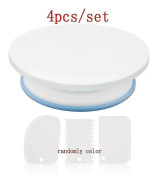 Bakeware set cook002006 cake stand vändskiva roterande baskaka plast degkniv dekorera 10 tum grädde