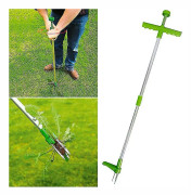 Trädgårdsgafflar trädgård weed puller stål weeder twister weeding root remover extractor