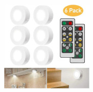 Skåp ljus led med fjärrkontroll, skåp ljus 6 stycken skåp belysning ledde nattljus skåp belysning Ledde skåp ljus sovrum, Patient Roo