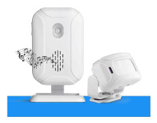 Dörrklockor chimes trådlöst välkomstlarm dörrklocka pir butik ingång rörelsesensor infraröd vit