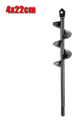Borrkronsförlängningar 4cmx22cm förlorar jord jordskruv spiral borr sätta trädgårdar gräva planteringar plantor