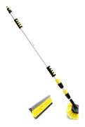 Teleskopisk tvättborste 145-300 cm slanganslutning