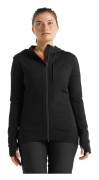Icebreaker Sweatshirt Med Full Dragkedja Quantum Iii Merino Svart XL Kvinna