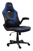 Trust GXT 703B RIYE - Spelstol - armstöd - L-formad - lutning - svängtapp - konstläder, elastiskt tyg - blå