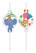 Papperssugrör Djungel 4-pack