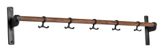 Essem Design - Nostalgi Kroklist Grund Valnöt/Svart, 100 cm - Klädhängare - Gunnar Bolin - Svart