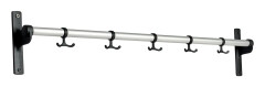 Essem Design - Nostalgi Kroklist Grund Aluminium/Svart, 100 cm - Klädhängare - Gunnar Bolin - Svart