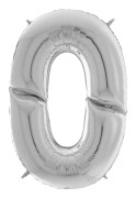 Ballongsiffra Gigant - Noll Silver 164 cm