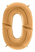 Ballongsiffra Gigant - Noll Guld 164 cm