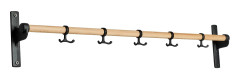 Essem Design - Nostalgi Kroklist Grund Ask/Svart 100 cm - Klädhängare - Gunnar Bolin - Svart